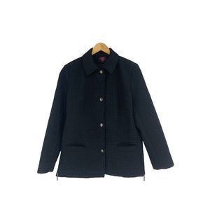 Womens Gallery Quilted Lined Jacket GUC XLarge 0203 Black GUC